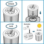 DXVC6914 Cartridge Filter Replacement Compatible with DeWalt DXV06P DXV09P DXV10P DXV10PL DXV10SA DXV12P DXV14P DXV16P Wet/Dry Vac Vacuum Cleaner (NOT fits for DXV06G/ DXV08S) 2 Pack