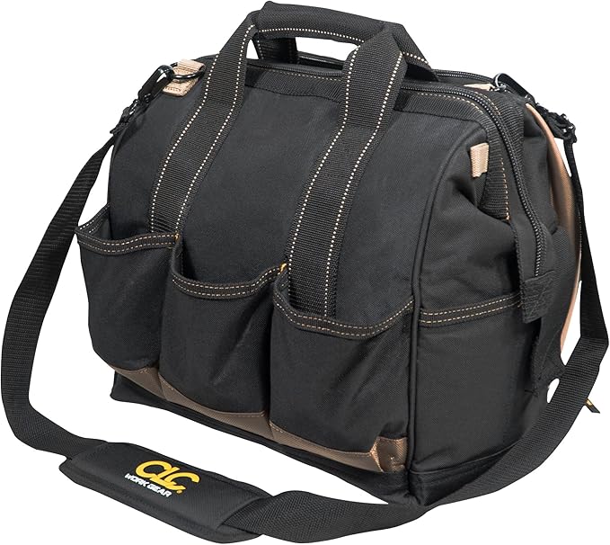 Custom Leathercraft1537 Multi-Compartment Tool Carrier, 30 Pocket, 13 In.