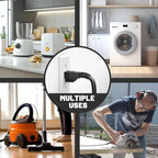 16/3 Black Indoor Outdoor Extension Cord 3 Ft 2 Pack Waterproof, Heavy Duty Extension Cord with 3 Prong Grounded Plug,13A 1625W 16AWG SJTW, Flexible Weatherproof Power Cable