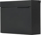 Vsons Modern Design Mailbox, Wall-Mount Mailbox Vsons Design Mitch B (Aluminum Black Powder Coated) (Black)