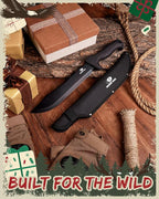 Mossy Oak 16" Heavy Duty Machete with Saw and Sheath, Sharp Dual-Edge Blade, Ergonomic Non-Slip Handle for Bushcraft, Outdoor Hunting, Garden Cutting and Yard Work