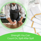 Towels N More 24 Pack 16x19 Bar Mop High Absorbent Cotton Reusable Kitchen Towels- Quick Dry for Chef, Cook, Home, Restaurant, Bar Glass Cleaning (24, Gold Stripe)