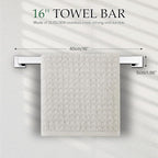 5-Pieces Polished Chrome Bathroom Hardware Accessories Set,16 Inch Towel Bar Set,Stainless Steel Towel Holder Set for Bathroom,Wall Mounted Chrome Bathroom Hardwar Set