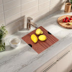 SHACO 15x15 Inch Undermount Bar Sink,15 Inch Stainless Steel Single Bowl Handmade Brushed Nickel 16 Gauge Small Kitchen Workstation Laundry Sink with Ledge and Accessories