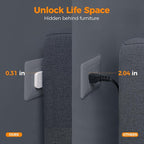 Surge Protector Power Strip, TESSAN Flat Plug Extension Cord 10 FT with 4 Wide Spaced AC Outlets, 900J Protection, Wall Mountable Charging Station for Home Office School Dorm Room Essentials