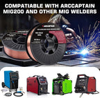 ARCCAPTAIN Mig Welding Wire, 0.035 10Lb Mig Wire ER70S-6 10Lbs Gas Solid Carbon Steel Low Splatter Mig Welding Wire Compatible With Lincoln Miller Forney Harbor Welder 0.09 4.5KG
