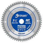 7-1/4-Inch 60-Tooth Circular Saw Blade,TCT ATB Framing Blade,20mm Bore(16mm Reduction Ring Included) for Wood Fast Cutting