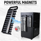 Magnetic Socket Organizer Set, 3-Piece Black Portable Magnetic Socket Holder Tray, Heavy Duty Socket Racks For 1/2-inch& 3/8-inch& 1/4-inch Drive, Hold 76 Sockets - Fit Shallow&Deep Sockets