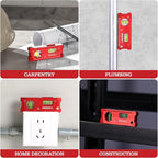 ARROW 4-Inch Torpedo Level, Small Magnetic Leveler Tool with 0°/90° Bubbles, Top-view Window, Aluminium Alloy Frame, Dual SAE and Metric Scales