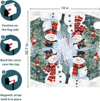 Kawani Winter Magnetic Snowman Trees Snow Mailbox Covers - Standard Size 21x18 Inch - Xmas Holiday Post Letter Box Cover for Garden Yard Decor