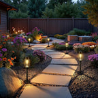 LETMY 12 Pack Solar Pathway Lights Outdoor, Solar Lights Outdoor Waterproof IP65, Bright Solar Garden Lights Outdoor, Auto On/Off Outdoor Solar Lights for Yard Walkway Driveway Landscape Garden Decor