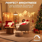 OHLECTRIC Night Light Bulbs (4 Pack – Clear), 7 Watt Mini Bulbs – E12 Candelabra Base, Non-Dimmable, 120 Volts – C7 Night Light Lamp Replacement Bulb for Salt Lamps, Window Candles, Holiday Decor