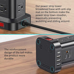 PD 20W USB C Surge Protector, Mini Power Strip Tower Travel 12 AC 4 USB Power Strip with USB Ports 6.5FT Overload Protection for Home Office