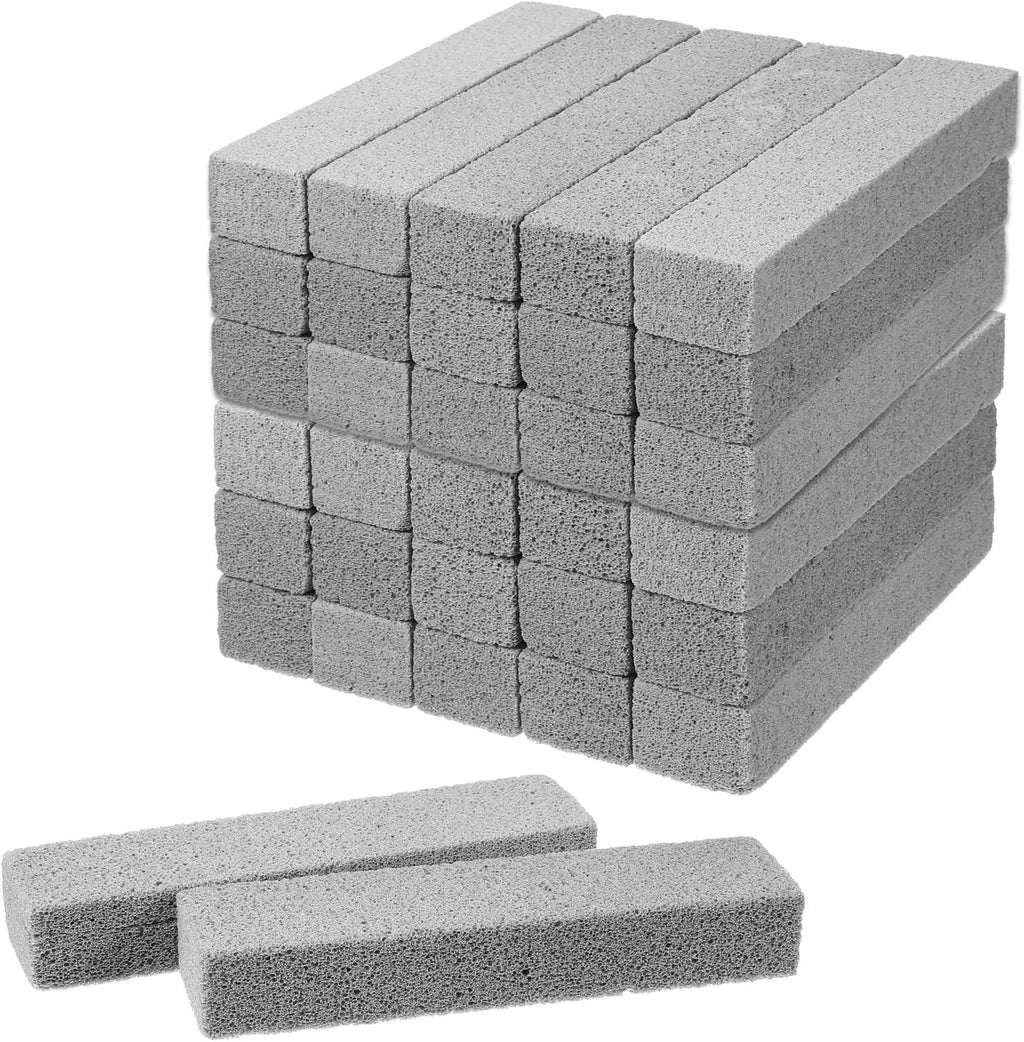 36 Pack Pumice Stone for Toilet Bowl Cleaner, Pumice Stone Remove Hard Water Rings, Calcium Buildup, Grease, Suitable for Bathroom, Kitchen Sink, Grill, Pool, Household (Grey, 5.9 x 1.4 x 1inch)