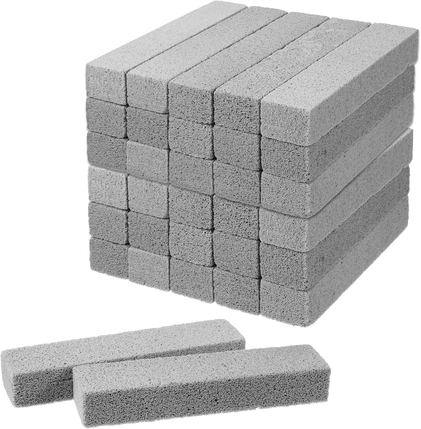 36 Pack Pumice Stone for Toilet Bowl Cleaner, Pumice Stone Remove Hard Water Rings, Calcium Buildup, Grease, Suitable for Bathroom, Kitchen Sink, Grill, Pool, Household (Grey, 5.9 x 1.4 x 1inch)