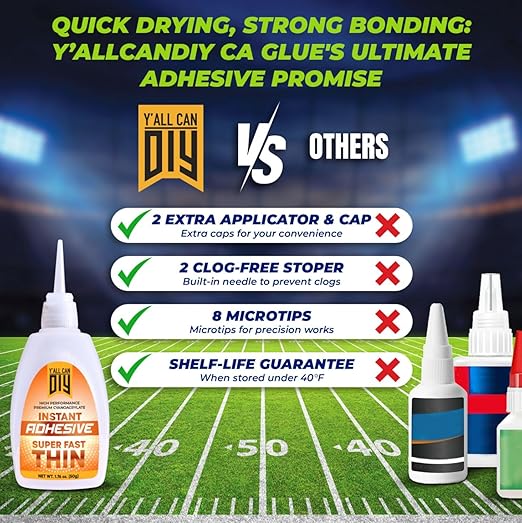 2 Pk X 1.76 Oz. (50g) CA Glue - Thin Cyanoacrylate Based Super Glue for Woodworking - Model Car Adhesive, Strong Bonds in Model Airplane, Wood Projects. Fast Drying, Instant Wood Bond