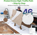 39"x100' Heavy-Duty Floor Protection | Construction Grade Carpet Protector | Drop Cloth Plastic Film for Hardwood Floors | Waterproof Painters Covering with No Residue(Summit White)