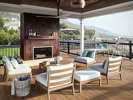 60 Pack Deck Balusters 36'' Straight Deck Railing Balusters (Rectangle) with End Caps & Screws,Hollow Rectangle Deck Balusters for Deck Railing Porch