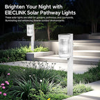 Solar Pathway Lights Outdoor, 2 Pack Upgraded Outdoor Solar Lights for Outside Super Bright Up to 12Hrs, IP65 Waterproof Solar Garden Lights for Yard Landscape Path Walkway Decor(Cool White)