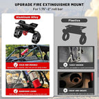 UTV Fire Extinguisher Mount Kit - Aluminum Adjustable Quick Release Roll Bar Car Fire Extinguisher Bracket Holder for 1.75-2in Roll Bar ATV UTV Polaris RZR SXS Ranger Camper Jeep Can-Am Durable