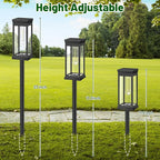BesLowe 【Upgraded】 Solar Pathway Lights Outdoor, 8-Pack Large LED Solar Light Outdoor Waterproof, Super Bright Outside Lights for Yard, Sun-Powered Landscape Lighting for Garden Walkway, Warm White