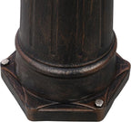 Extra Large Mailbox with Post - Heavy Duty Cast Aluminum Post Mount Mailbox for Outside, Modern Residential Mail Box with Solar Light, No Dig Installation, All-Weather Design