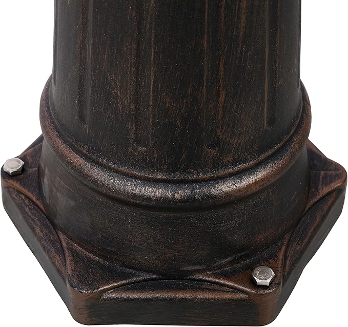 Extra Large Mailbox with Post - Heavy Duty Cast Aluminum Post Mount Mailbox for Outside, Modern Residential Mail Box with Solar Light, No Dig Installation, All-Weather Design