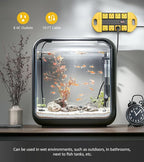 CCCEI Outdoor Power Strip Weatherproof with 8 Plug, Waterproof Extension Cord with Multiple Outlets, Christmas Exterior Garden Yard Surge Protector 10FT.