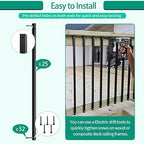 Black Metal Deck Balusters 32", Deck Railing and Indoor Stairs Railing,Hollow Rectangular Stair Railing with Screws for Deck Railing and Outdoor Porch-25Pack