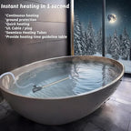 3500W 240V Immersion Water Heater Portable Electric Pool and Hot Tub Submersible Water Heater with WiFi Timer and Auto Shut for Bathtub, Spa, Swimming pool, above ground pool and baptism pool