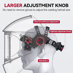 ARCCAPTAIN 3.94"X3.66" Welding Helmet Auto Darkening, 1/1/1/1 Top Optical Clarity Large Viewing Screen Solar Power Welding Hood with 4 Arc Sensor, Wide Shade 4-5/5-9/9-13 for TIG MIG ARC Welding Cut