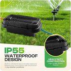 SockitBox – The Original Weatherproof Connection Box – Indoor & Outdoor Electrical Power Cord Enclosure for Timers, Extension Cables, Holiday Lights, Power Tools, Fountains & More – Size Small – Black