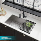 KRAUS Bolden Commercial Style 2-Function Single Handle Pull Down Kitchen Faucet in Matte Black, KPF-1610MB
