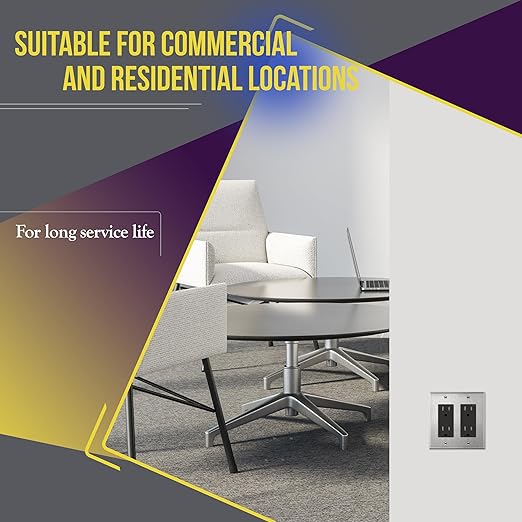 ENERLITES, Dark Bronze Elite Series Decorator Receptacle Outlet Child Safe Tamper-Resistant, Self-Grounding, 2-Pole, Residential Grade, 15A 125V, UL Listed, 61501-TR-DB