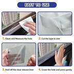 KING MOUNTAIN Grey Window Screen Repair Tape,3inX10FT Heavy Duty Screen Repair Kit for Window Screen and Screen Door,Strong Adhesive & Waterproof Window Screen Patch