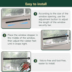 Adjustable Window Security Bars Vertical, Heavy Duty Sliding Patio Glass Door Lock Bar with Rubber Feet, 17-33 inch Window Safety Stopper for Up and Down Windows -Black 1 PCS Patented