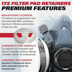 GERSON Respirator Mask, N95 Mask Replacement Filter & Pad Retainers