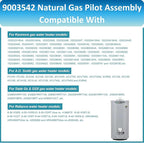 Long Term 9003542 Pilot Assembly Replacement for Natural Gas Water Heater, Compatible with Reliance, A.O.Smith, Kenmore, State GS and GSX, Replaces 100109295,9003542005