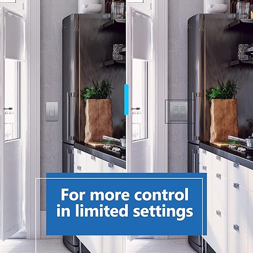 LIDER Minimalist Design Matte Finish Lighted Double Switch, Combination Frameless Decorator Switch with Locator Light, Ground Terminal, Single Pole, 15A 120-277V, UL Listed, LCS2-1P-SV, Silver