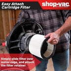 Shop-Vac 5761311 12-Gallon Wet/Dry Shop Vacuum, 6 Peak HP, 1.5 Inch Diameter x 7 Foot Hose, 20 Foot Cord, Ideal for Home, Garage, and Workshop Cleaning