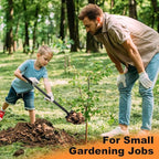 Small Square Shovel 43.3Inches Small Shovel with Metal Handle Garden Tool for Camping Farming Gardening Digging, Black