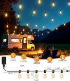 Tenmiro 200FT LED Outdoor String Lights with Remote, 74+2 Shatterproof Bulbs Dimmable Timing 3 Light Modes Outside Patio Lights for Backyard Porch Deck Garden Balcony Pool party Hanging Lighting Decor