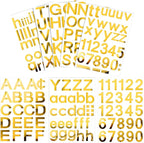 Outus 8 Sheets Vinyl Letter Stickers Self Adhesive Mailbox Numbers Alphabet Stickers Stick on Letters for Christmas Stockings Scrapbook Bulletin Board School Business(2 Inch,Gold)