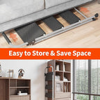 3 Step Ladder, Folding Step Stool with Anti-Slip Wide Pedal, Soft Handle, Anti-Slip Feet, Sturdiest Steel Construction, 900lbs Capacity Steel Ladder for Home and Office, Grey