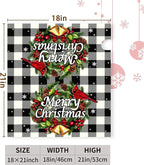 Merry Christmas Mailbox Covers Magnetic Standard Size Winter Buffalo Plaid Mailbox Post Cover Xmas Snowflake Mailbox Wraps Holiday Mailbox Decor Waterproof 21 X18 Inch