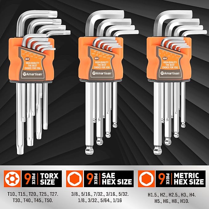 Amartisan 175-piece Magnetic Screwdrivers Set Plastic Racking, DIY Tools Set Tools for Men Tools Gift, Includs Precision screwdriver, Magnetizer, Key Set, Nut Driver and Bit Set