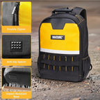 HAUTMEC Tool Backpack with Laptop Compartment, Heavy-Duty 1680D Oxford Tool Bag with Reinforced Base, 11 Pockets, Padded Straps, Portable Tool Organizer for Technicians, Contractors – HTTBM25058