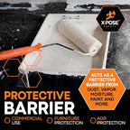 Xpose Safety Black Plastic Sheeting – 20' x 100' Roll – Heavy Duty 5.2 Mil Poly Sheet – Waterproof, Dustproof, Vapor Barrier – for Construction, Painting, Industrial Use