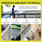 DOCA 36 in x 100 ft Window Screen Mesh - Window Screen Replacement, Fiberglass Mesh Roll for Window, Patio Screen, Porch Screen, or Door - Charcoal