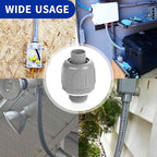 (1/2" Conduit Coupling 20 Pack) Yariwiz 1/2 Plastic Liquid Tight Conduit Coupling